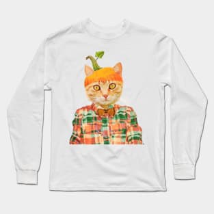 Pumpkin Cat Long Sleeve T-Shirt